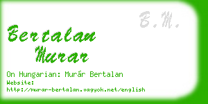 bertalan murar business card